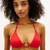 Top bikini a triangolo con anello Top bikini a triangolo con anello