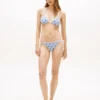 Top bikini con monogramma script all-over Top bikini con monogramma script all-over