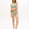 Top bikini in seersucker con spalline incrociate sulla schiena Top bikini in seersucker con spalline incrociate sulla schiena
