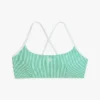 Top bikini in seersucker con spalline incrociate sulla schiena Top bikini in seersucker con spalline incrociate sulla schiena