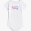 Tutina multicolore con logo Tommy per neonati Tutina multicolore con logo Tommy per neonati