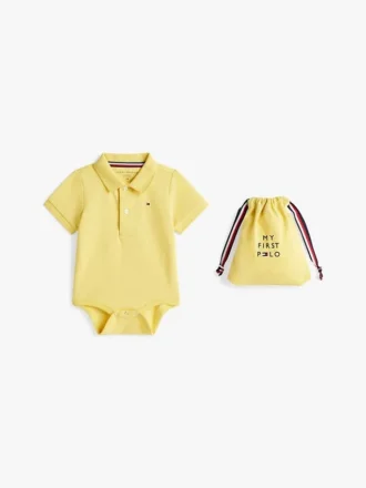 Tutina polo per neonati e sacchetto regalo