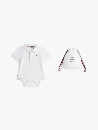Tutina polo per neonati e sacchetto regalo