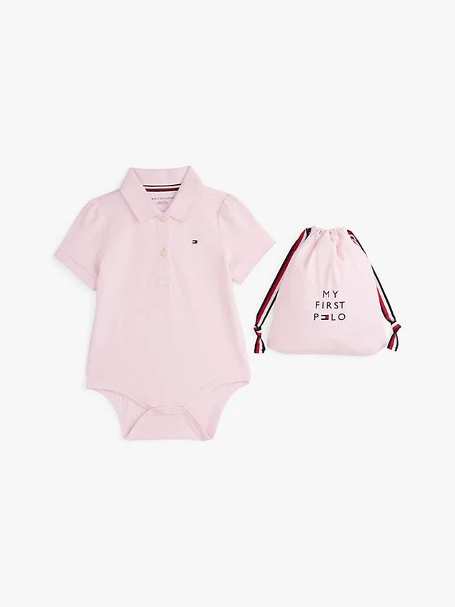 Tutina polo per neonati e sacchetto regalo Tutina polo per neonati e sacchetto regalo