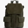 Zaino con patta in pelle scamosciata Zaino con patta in pelle scamosciata