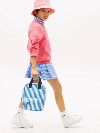 Zaino in tela a righe per bambini